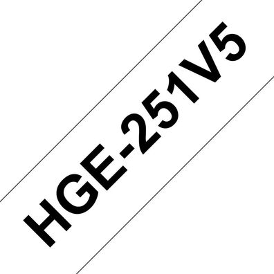 Schriftband HGe-251V5 (5 Stk) Schwarz auf Weiß 24mm x 8m