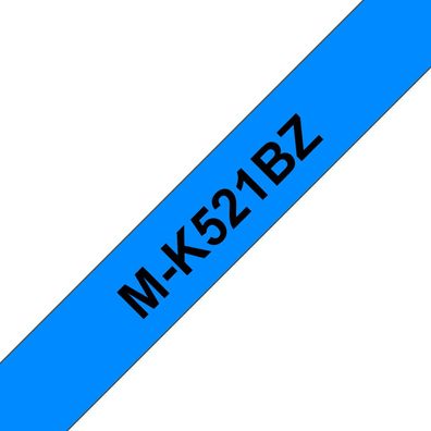 Schriftband M-K521 (nicht lam.) Schwarz auf Blau 9mm x 8m