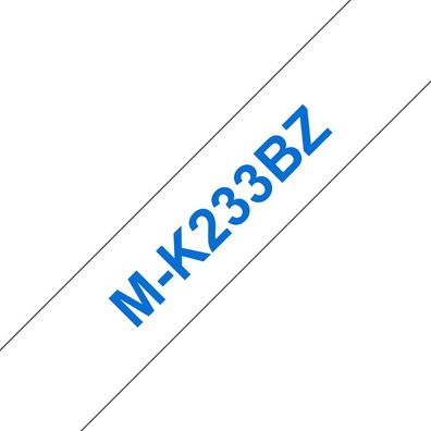 Schriftband M-K233 (nicht lam.) Blau auf Weiß 12mm x 8m