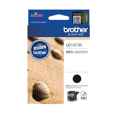 Brother Tintenpatrone LC-12EBK Schwarz (ca. 2400 Seiten)
