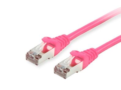 equip CU Patchkabel S/FTP 2xRJ45 Cat.6 250MHz pink 0,25m