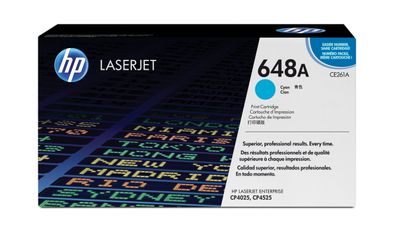 HP Toner 648A CE261A Cyan (ca. 11000 Seiten)