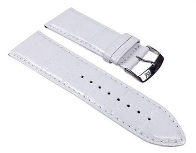 Morellato Extra Alligatore Uhrenarmband Kalbsleder Prägung weiß