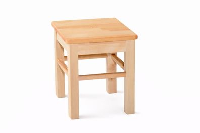 Kinderhocker 29 x 29 x 32 cm Hocker Kernbuche massiv Sitzhocker #2377