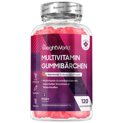 Multivitamin Gummibärchen - 120 Gummies mit 13 Zutaten