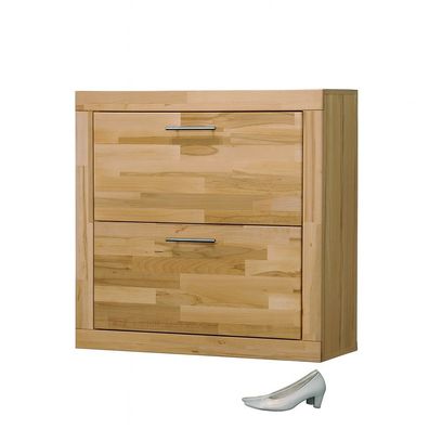 Schuhkommode Kernbuche teilmassiv Hängeschuhschrank Schuhkorb #515