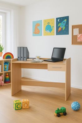 höhenverstellbarer Schreibtisch Kinderschreibtisch buche