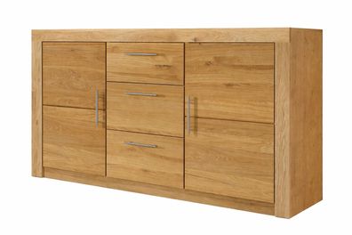 Sideboard 140x42x82 Schubladenkommode Anrichte Wildeiche teilma. #4044