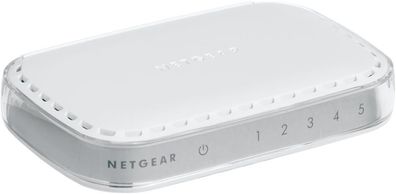 Netgear GS605 5-Port Gigabit Switch Kunststoff weiß