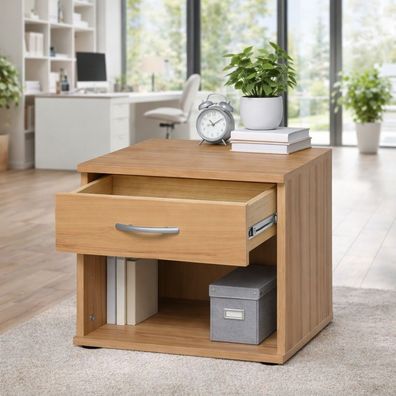 Schubcontainer Kernbuche Nachtschrank Büroschrank mit Schublade #1946