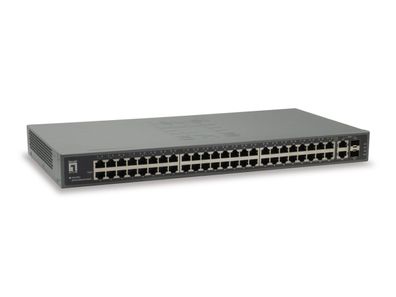 LevelOne 50-Port Fast Ethernet Switch 2xSFP/RJ45 Combo Gigabit