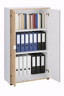 Büroschrank 67x35x112 Aktenschrank Softclosefunktion Eiche weiss #4152