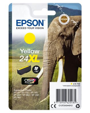 Epson Tintenpatrone 24XL T2434 Claria Gelb Photo (8,7 ml)