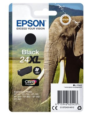Epson Tintenpatrone 24XL T2431 Claria Schwarz Photo (10,0 ml)