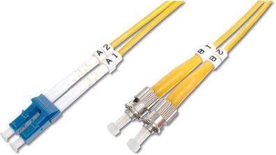 LWL Patchk., LC/ST OS2, Singlemode 09/125 µ, Duplex, 1m
