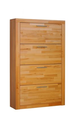 Schuhkipper 4 Klappen Metallgriffe Standschuhkipper Kernbuche #3683