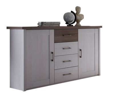 Kommode Anrichte Wäschekommode aus Pinie weiss