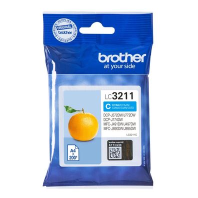 Brother Tintenpatrone LC-3211C Cyan (ca. 200 Seiten)