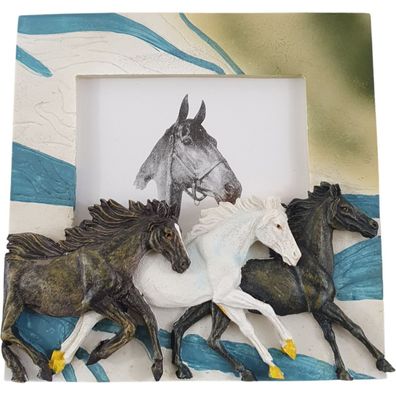 Bilderrahmen drei rennende Pferde