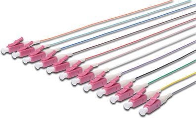 LC/UPC 0.9mm 12 LSZH pigtail Multimode 50/125um, Class OM4, 2