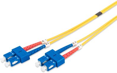 LWL Patchk., SC/SC OS2, Singlemode 09/125 µ, Duplex, 1m