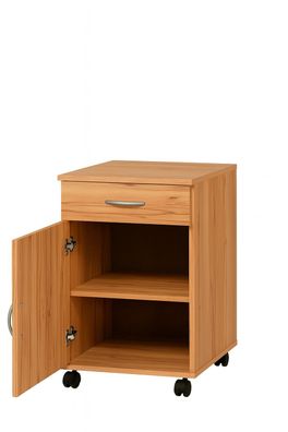 Rollcontainer Kernbuche kleiner Büroschrank Nachtschrank #1958