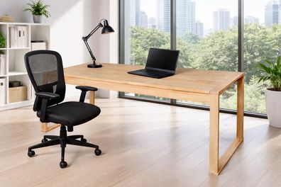 Schreibtisch 180 x 80 x 74 cm Bürotisch Kernbuche geölt #2686