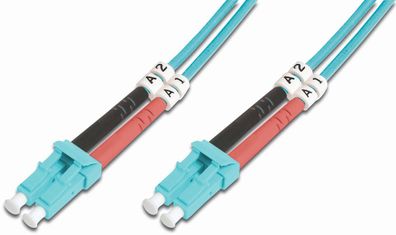 LWL Patchk., C/LC Multimode 50/125 µ, Duplex 2m, Klasse OM3