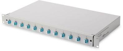 Spleißbox, 1U, Equipped 12xLC duplex, 25 Schraube, M3, Adapter