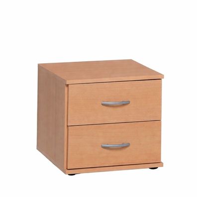 Container Beistelltisch Buche Nachtschrank 2 Schubladen #1952