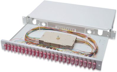 Spleißbox, 1U, Equipped 24xSC duplex, 25 Schraube, M4, Adapter