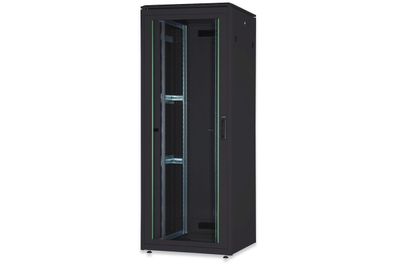 Digitus 42HE Unique Netzwerkschrank 600x600mm Glastür Schwarz