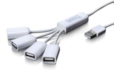 Digitus Slim Spider USB-Hub 4-Port USB 2.0