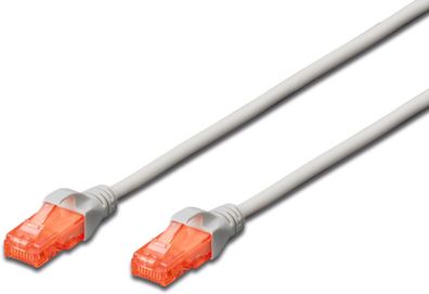 Digitus CAT 6, U-UTP Patchk. PVC AWG 26/7, 10 m, GR