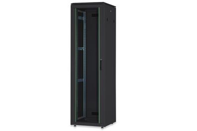 Digitus 22HE Unique Netzwerkschrank 600x800 mm Glastür Schwarz