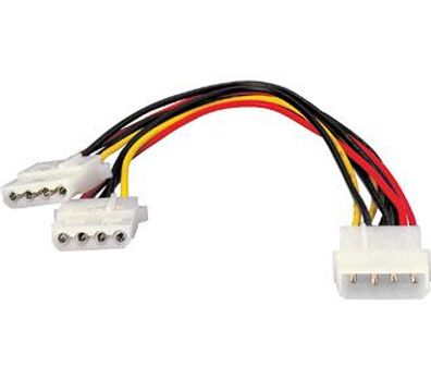 equip Floppy Stromversorg. 1x5,25 Stecker-> 2x5,25 Buchse/0,2m