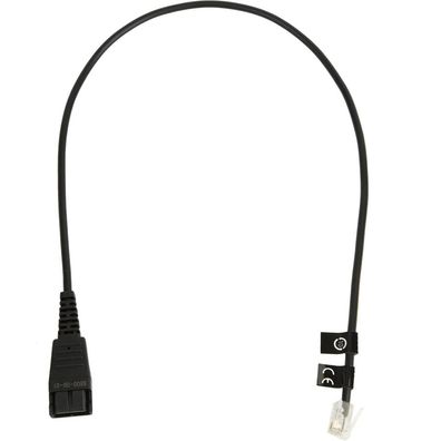 JABRA Kabelunterteil QD auf RJ10 (Regel-Belegung, 0,5m glatt)