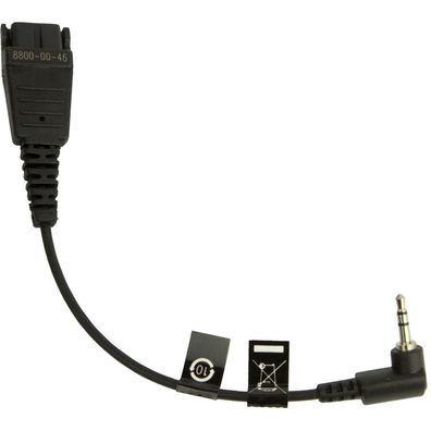 JABRA Anschlusskabel QD auf 2,5 mm Klinke (gewinkelt)