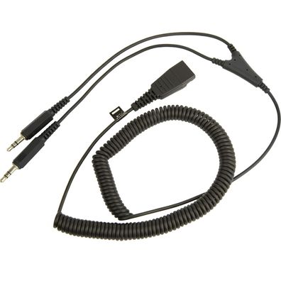 JABRA Soundcard-Kabel QD auf 2x 3,5mm Klinke (2,0m, spiral)