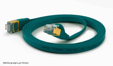 wantecWire Patchkabel CAT6A extraflach FTP grün 7,0m