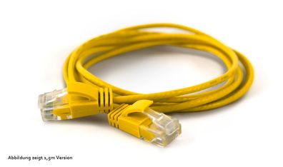 wantecWire Patchkabel CAT6A (rund 2,8mm) UTP gelb 25m