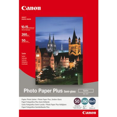 Canon SG-201 Fotopapier Plus Seidenglanz 10 x 15 cm - 50 Blatt