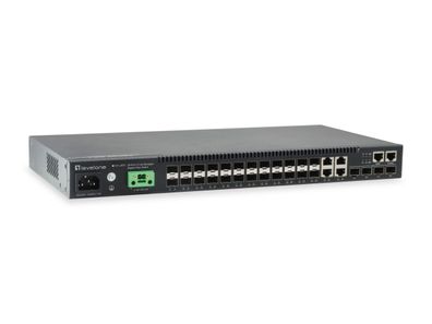 LevelOne 28-Port L3 Lite Mgd. GB Fiber Switch, 4 x 10 GbE SFP