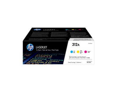 HP 312A 3er-Pack Cyan/Magenta/Gelb Orig. LaserJet Tonerkar
