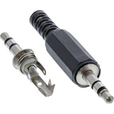 InLine® Klinkenstecker 3,5mm Stereo Lötversion, schwarz
