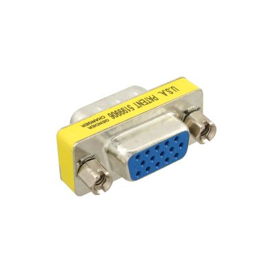 InLine® Mini-Gender-Changer, 15pol HD (VGA), Stecker / Buchse, grau