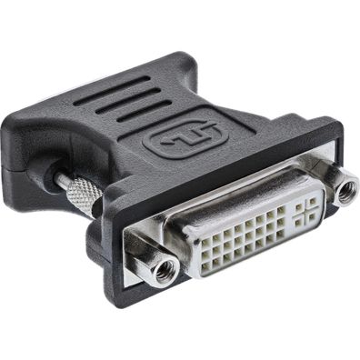 InLine® DVI-A Adapter, Analog 24 + 5 Buchse auf 15pol HD Stecker (VGA), schwarz