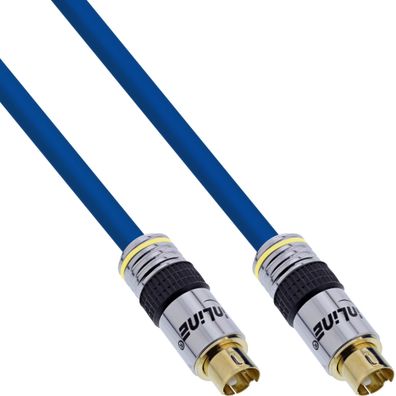 InLine® S-VHS Kabel, Premium, vergoldete Stecker, 4pol mini DIN Stecker / Stecke