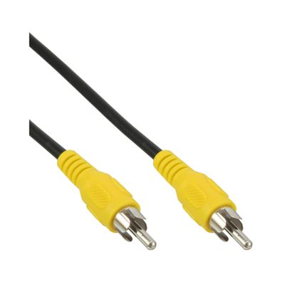 InLine® Cinch Kabel, Video, 1x Cinch Stecker / Stecker, Steckerfarbe gelb, 0,5m,