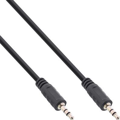 InLine® Klinke Kabel, 3,5mm Stecker / Stecker, Stereo, 0,3m, schwarz